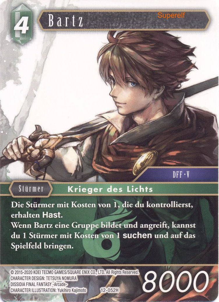 Final Fantasy Opus 12-052 H Bartz Wind