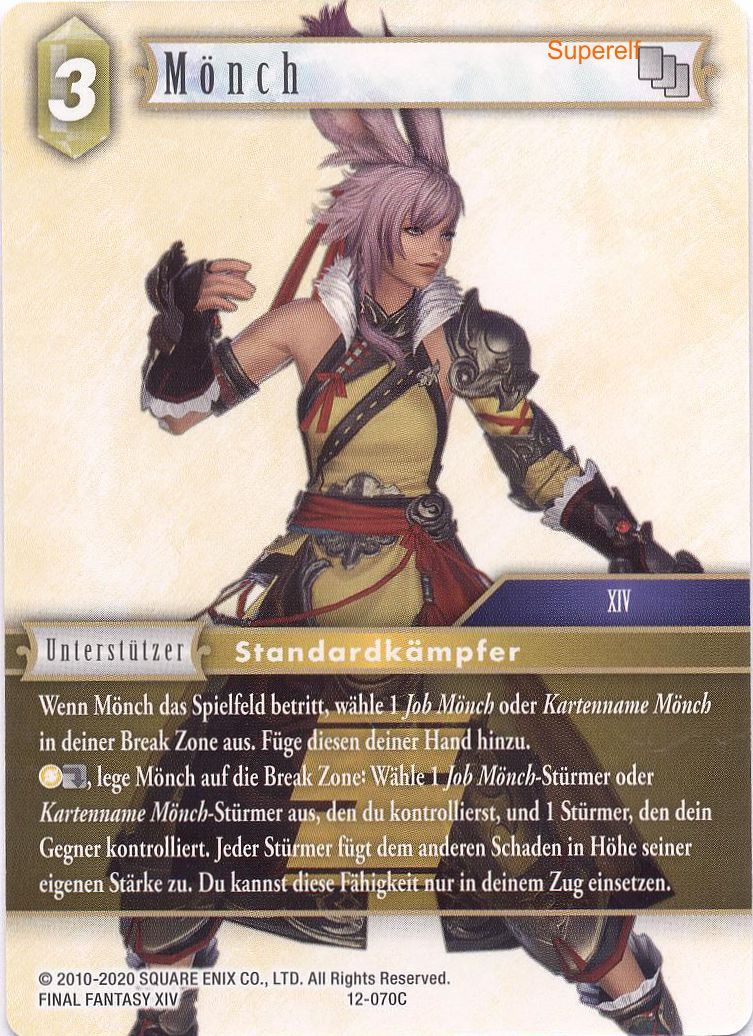 Final Fantasy Opus 12-070 C Mönch Erde
