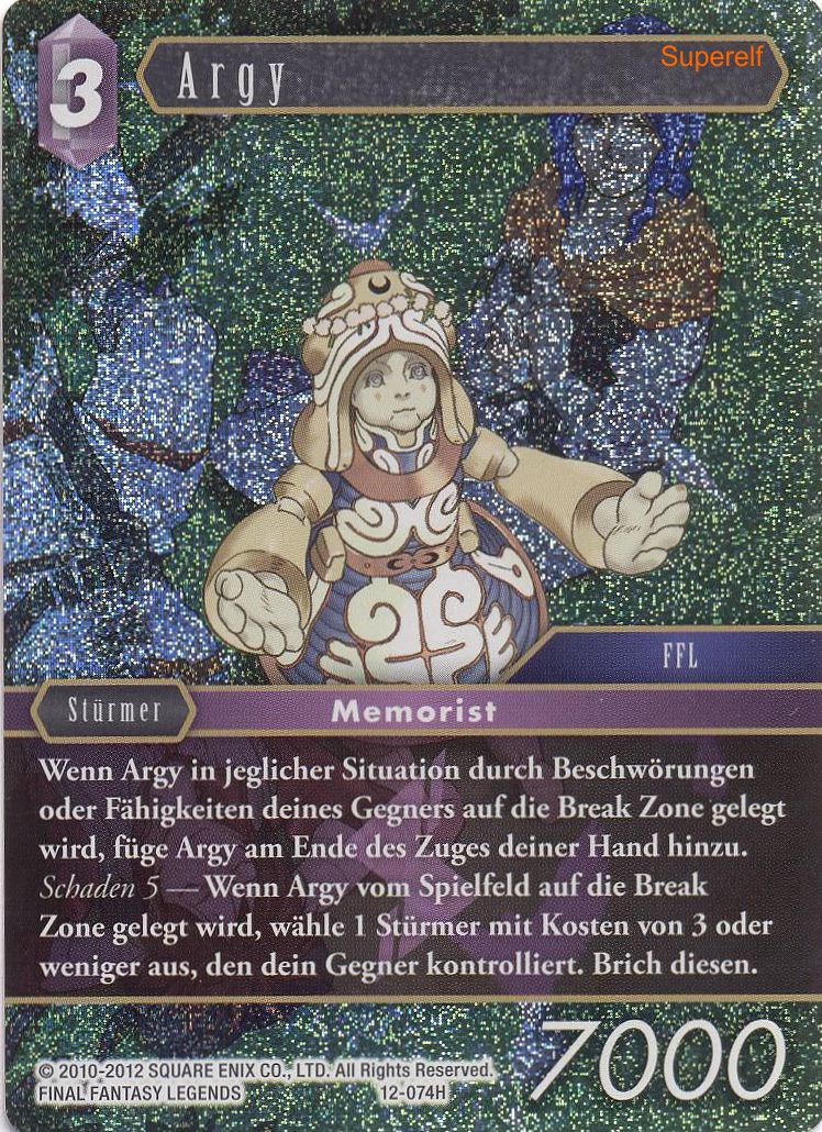 Final Fantasy Opus 12-074 H Argy Blitz