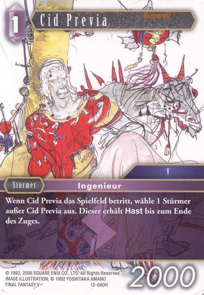 Final Fantasy Opus 12-080 H Cid Previa Blitz