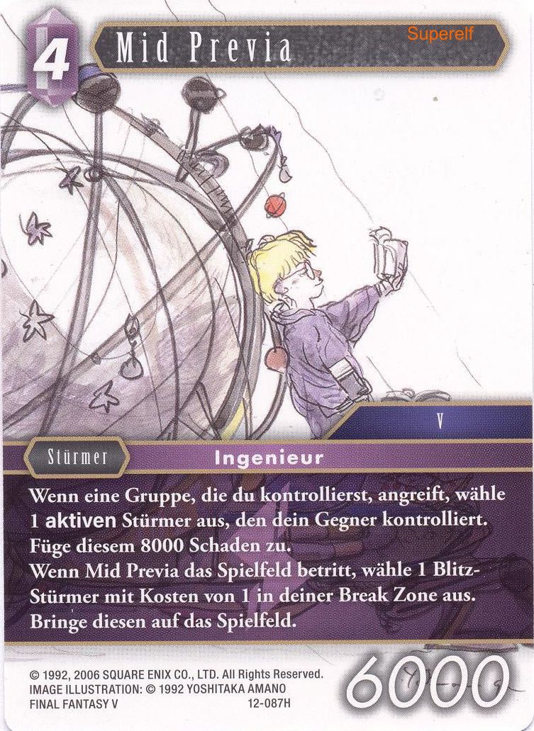 Final Fantasy Opus 12-087 H Mid Previa Blitz