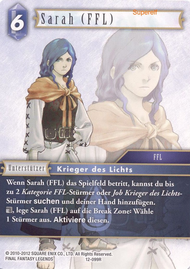 Final Fantasy Opus 12-099 R Sarah (FFL) Wasser