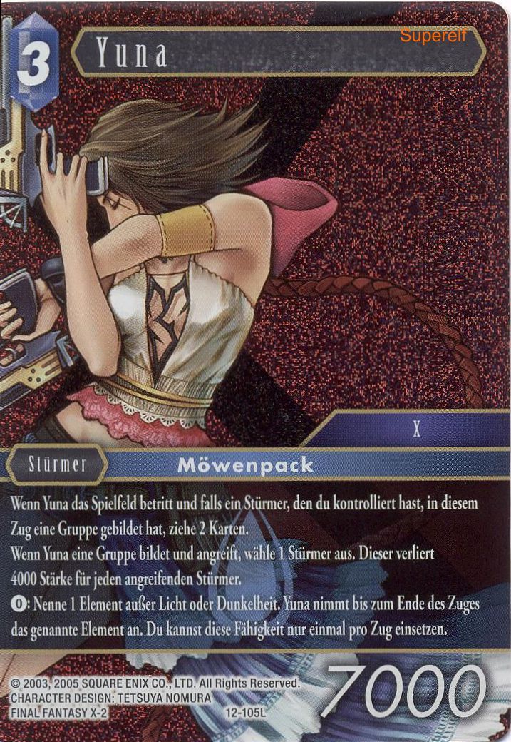 Final Fantasy Opus 12-105 L Yuna Wasser