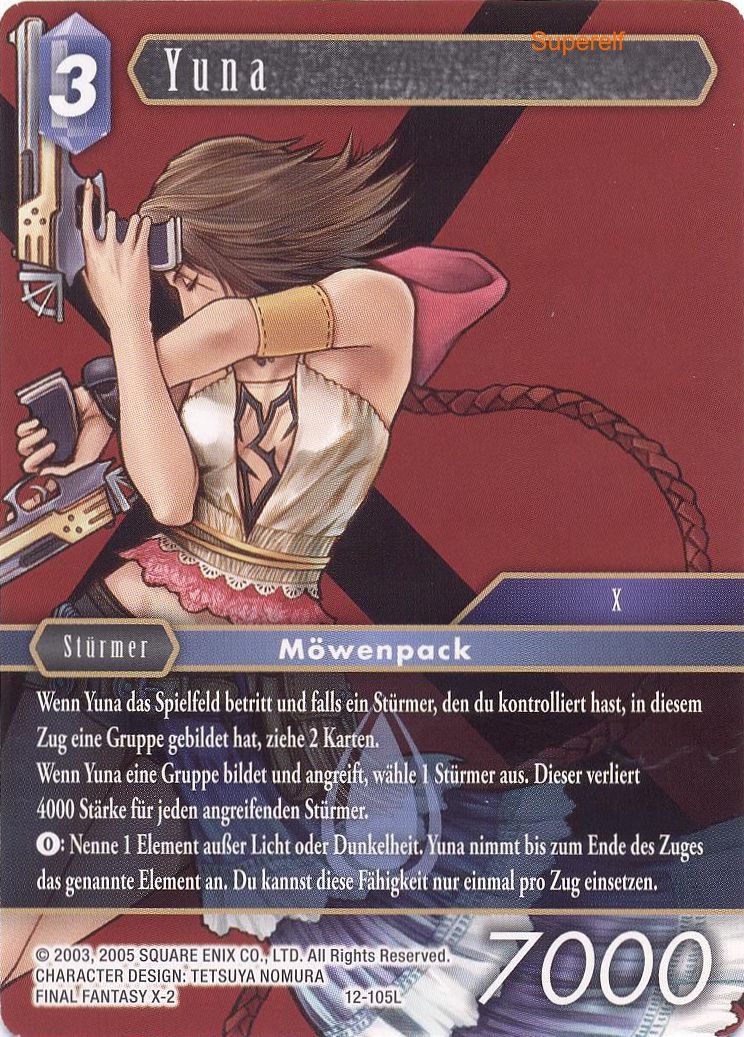 Final Fantasy Opus 12-105 L Yuna Wasser