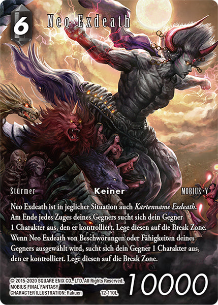 Final Fantasy 12-110L Neo Exdeath Full Art Premium - Legacy Karte aus OPUS 20