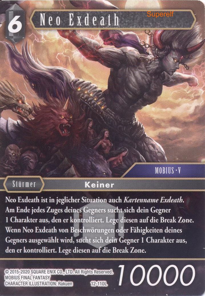 Final Fantasy Opus 12-110 L Neo Exdeath Dunkelheit