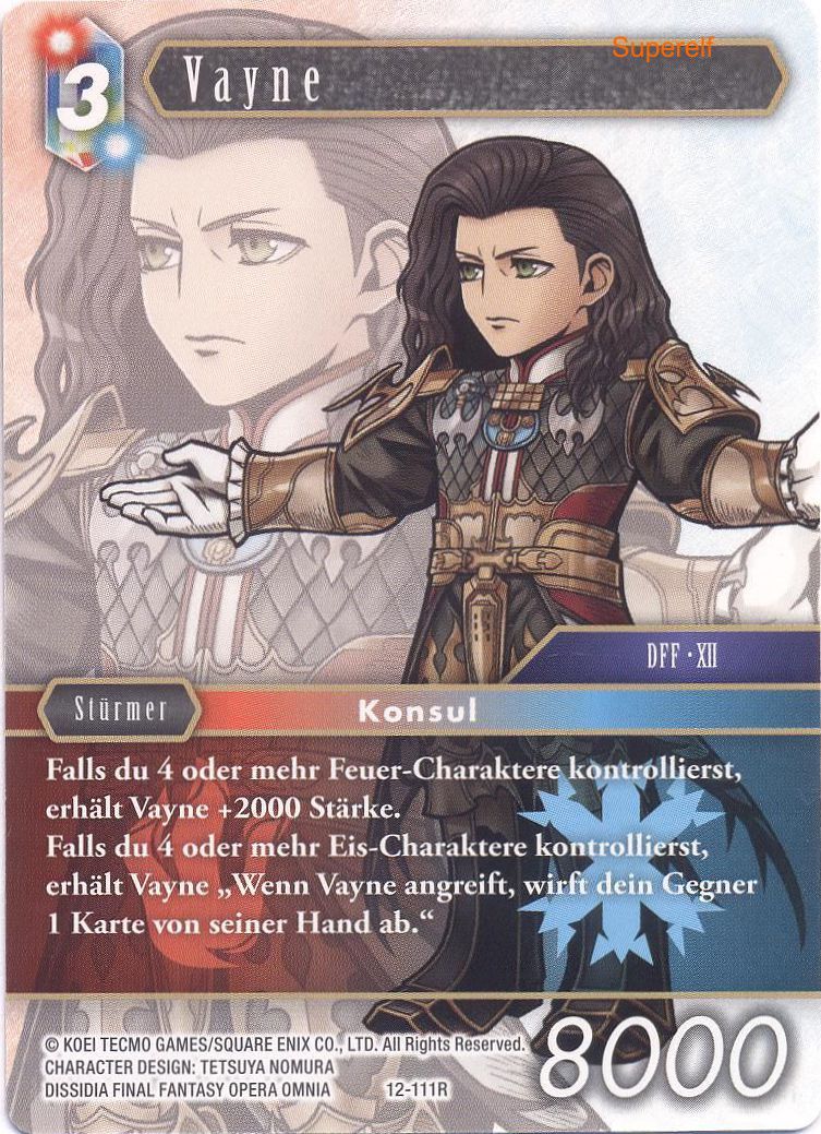 Final Fantasy Opus 12-111 R Vayne Feuer/Eis