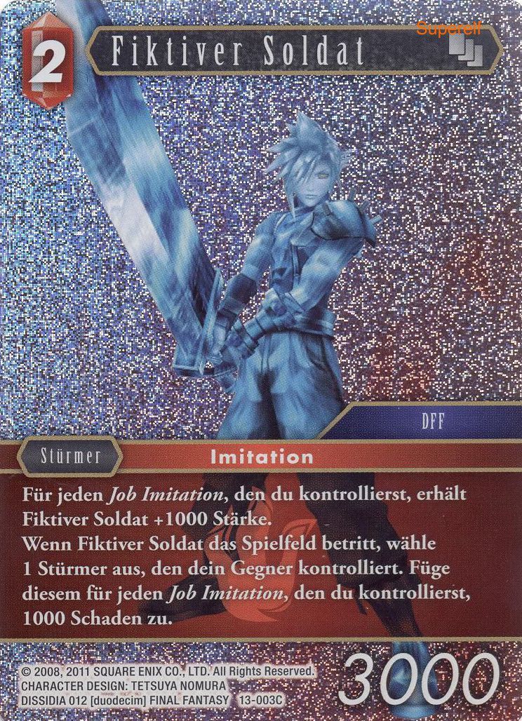 Final Fantasy Opus 13-003 C Fiktiver Soldat Feuer