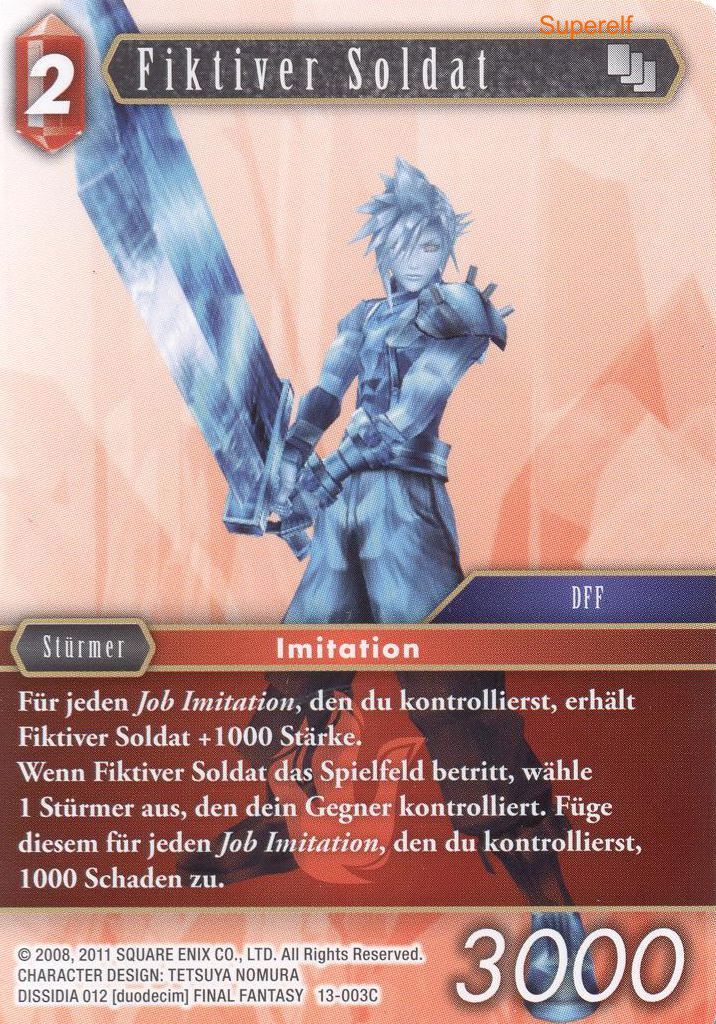 Final Fantasy Opus 13-003 C Fiktiver Soldat Feuer