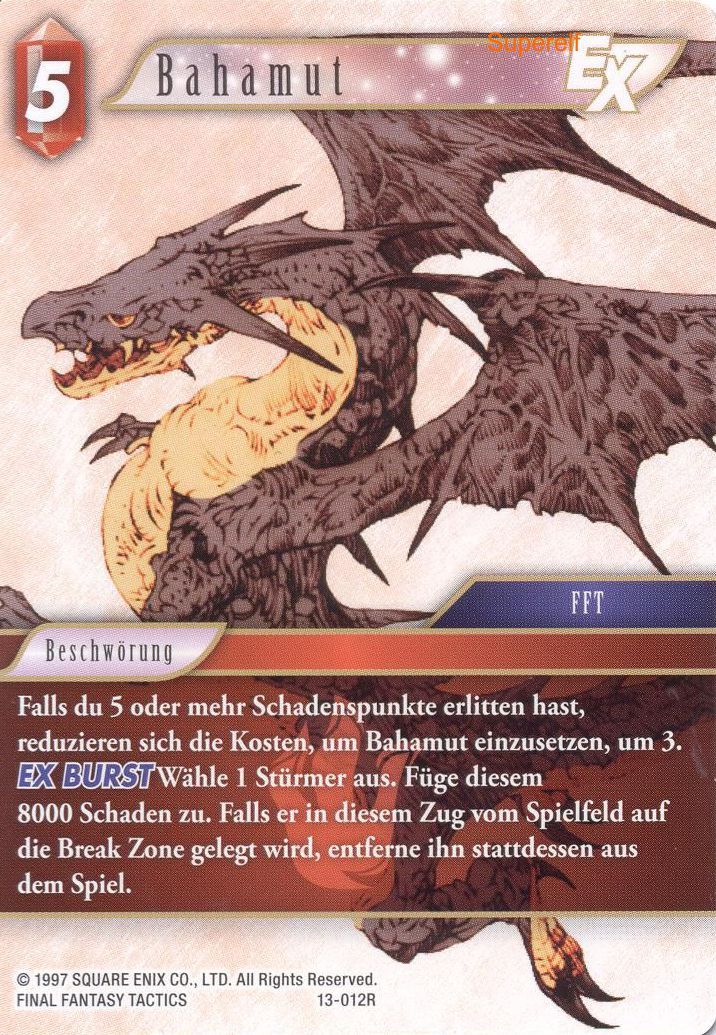 Final Fantasy Opus 13-012 R Bahamut Feuer