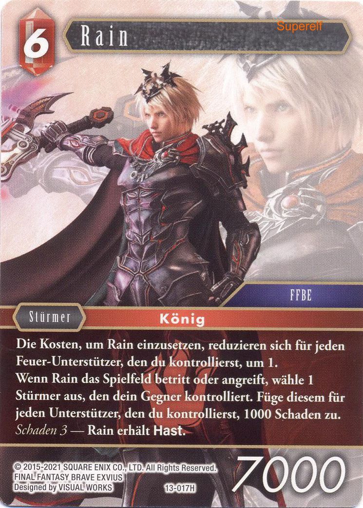 Final Fantasy Opus 13-017 H Rain Feuer