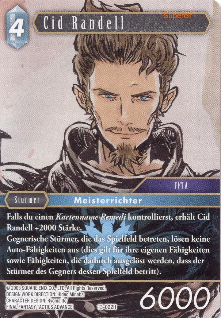 Final Fantasy Opus 13-022 H Cid Randell Eis