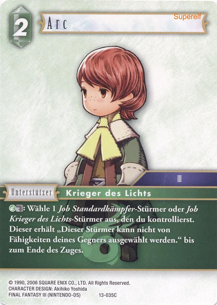 Final Fantasy Opus 13-035 C Arc Wind