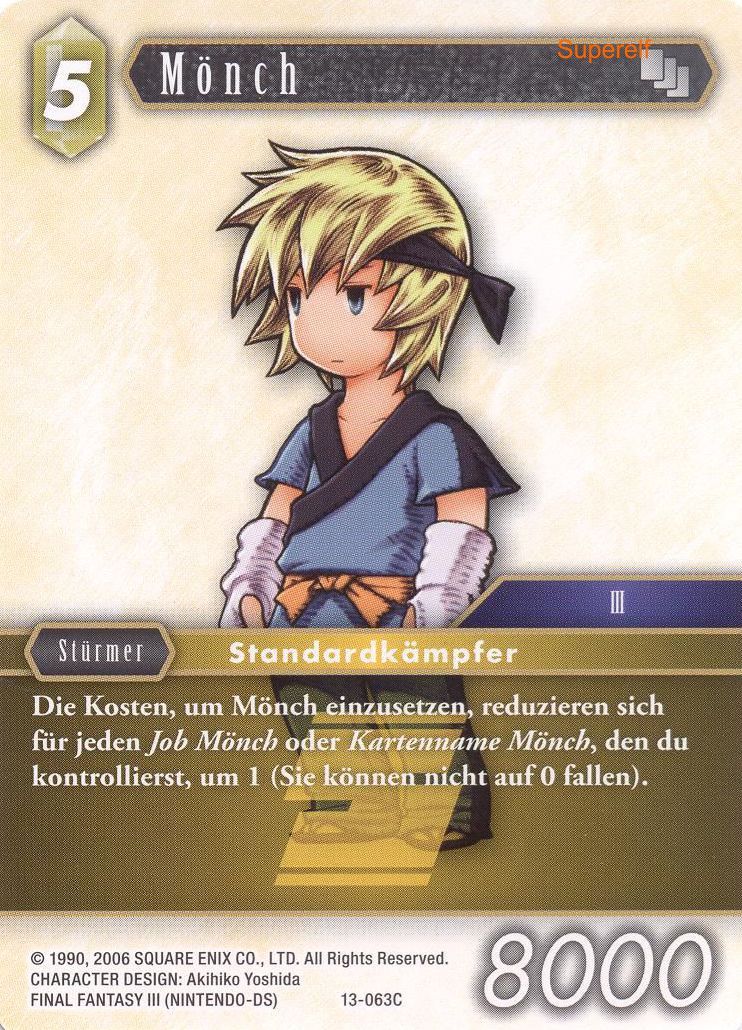 Final Fantasy Opus 13-063 C Mönch Erde