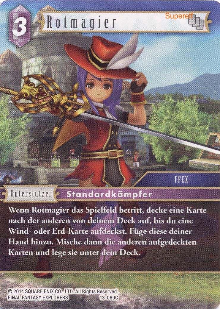 Final Fantasy Opus 13-069 C Rotmagier Blitz