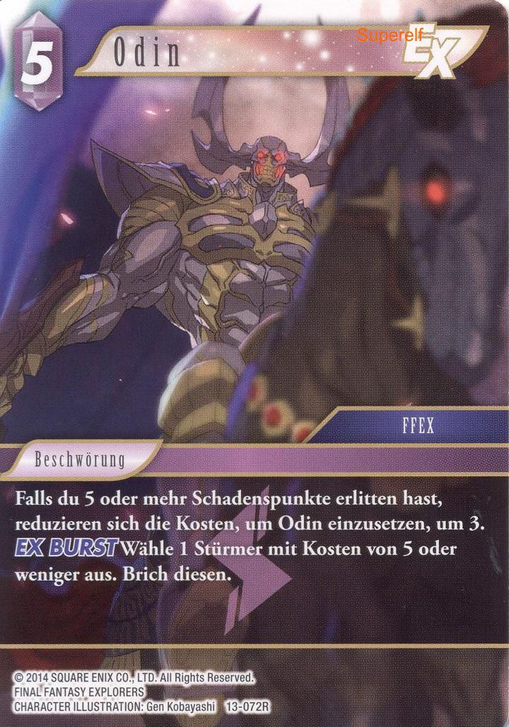 Final Fantasy Opus 13-072 R Odin Blitz