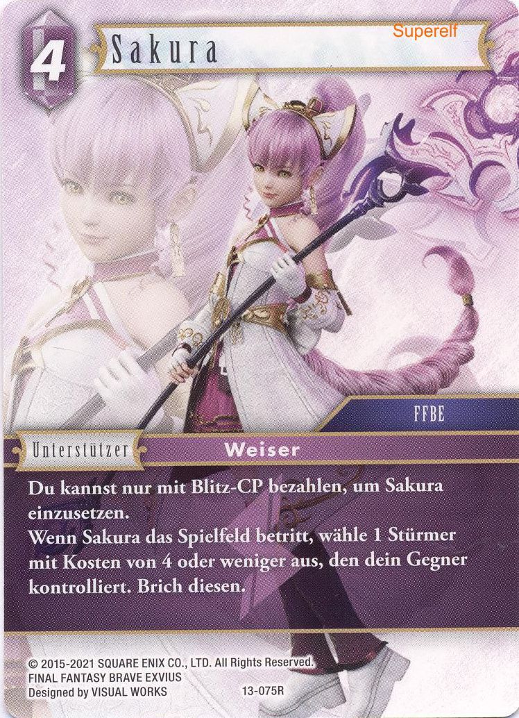 Final Fantasy Opus 13-075 R Sakura Blitz