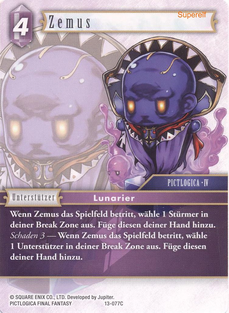 Final Fantasy Opus 13-077 C Zemus Blitz