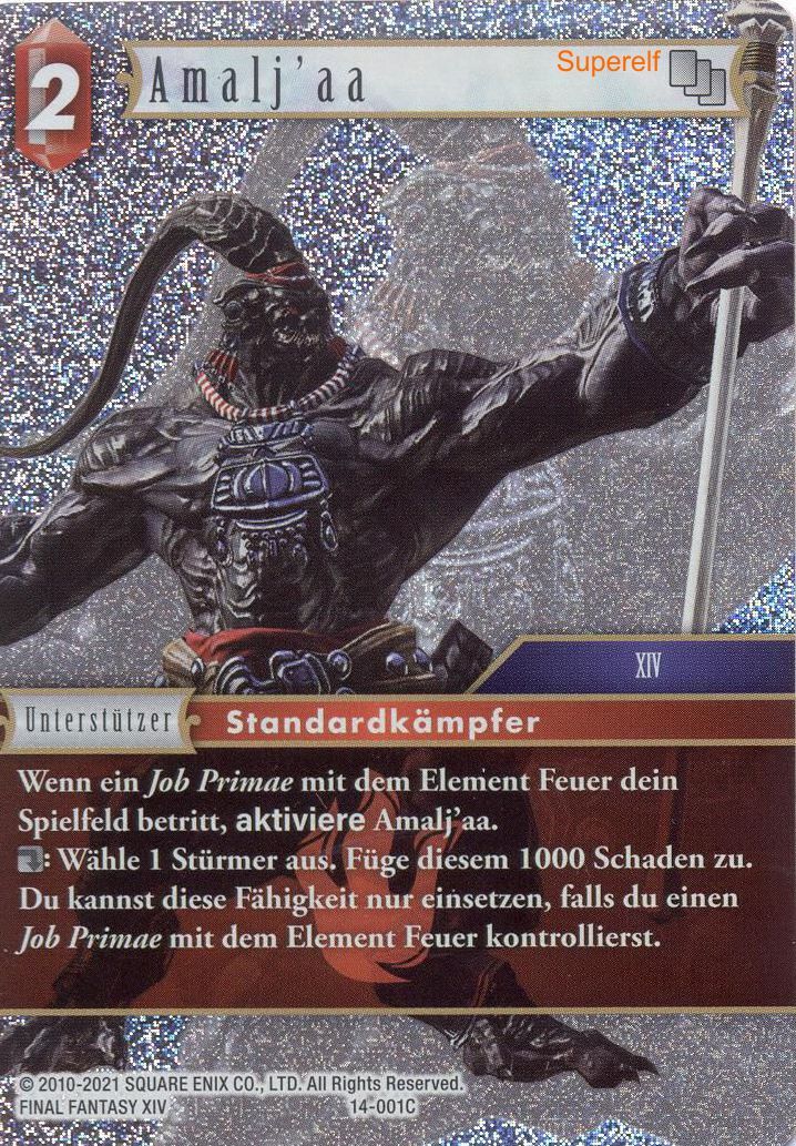 Final Fantasy Opus 14-001 C Amalj'aa Feuer