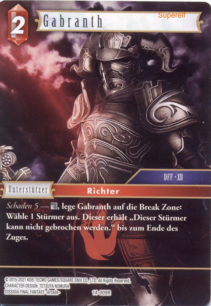 Final Fantasy Opus 14-009 R Gabranth Feuer