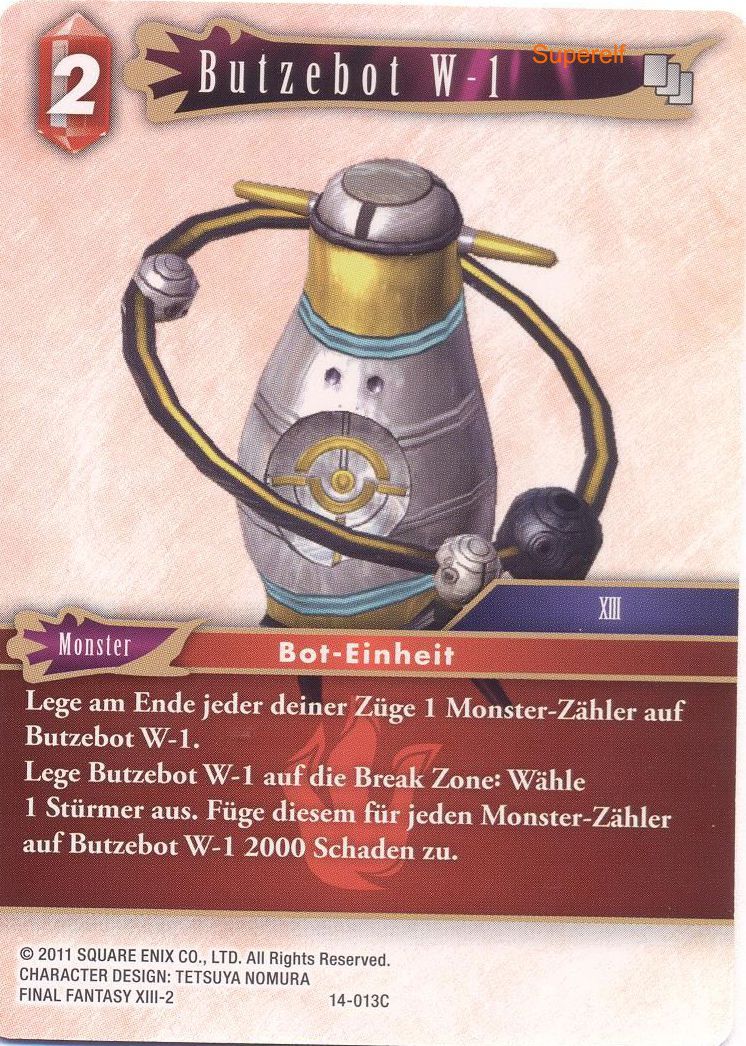 Final Fantasy Opus 14-013 C Butzebot W-1 Feuer