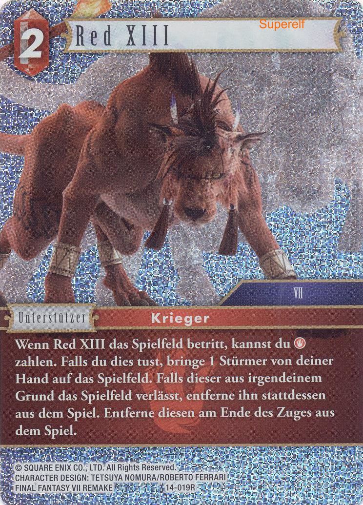 Final Fantasy Opus 14-019 R Red XIII Feuer