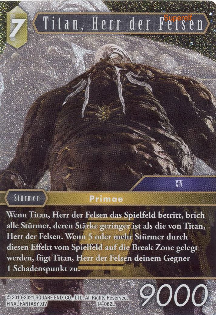 Final Fantasy Opus 14-062 L Titan, Herr der Felsen Erde