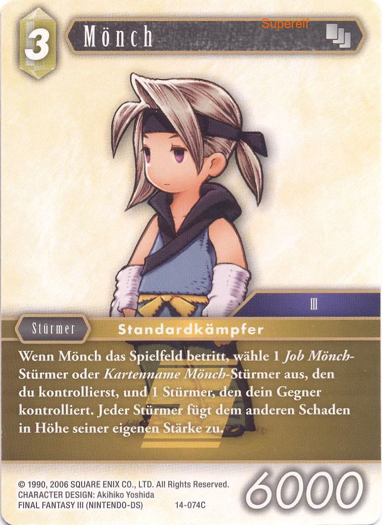 Final Fantasy Opus 14-074 C Mönch Erde