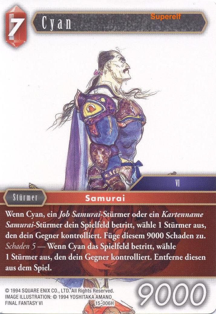 Final Fantasy Opus 15-006 H Cyan Feuer