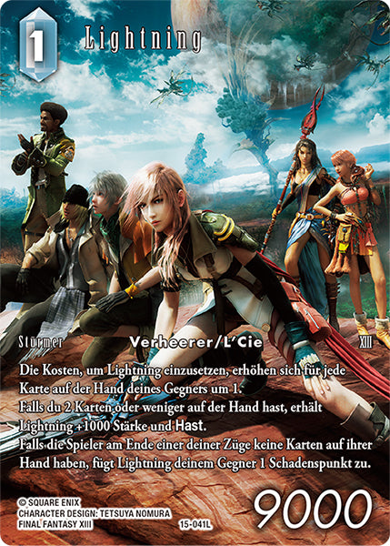 Final Fantasy 15-041L Lightning Full Art Premium - Legacy Karte aus OPUS 23
