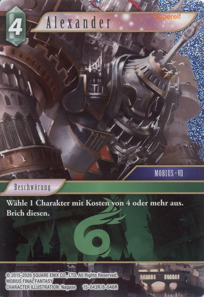 Final Fantasy Opus 15-043 R Alexander Wind