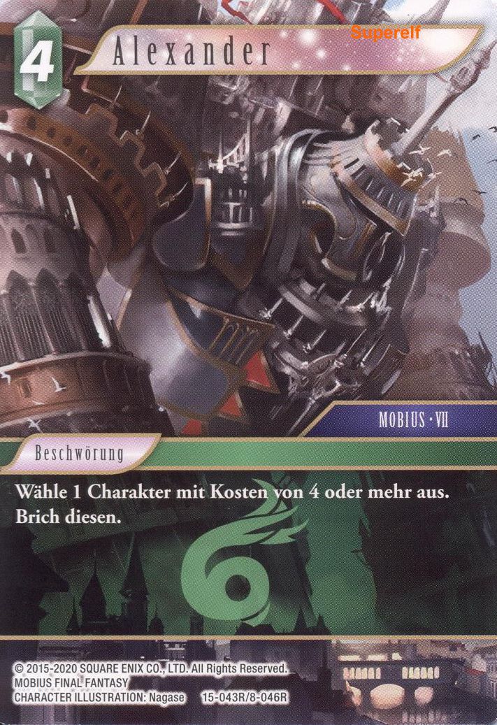 Final Fantasy Opus 15-043 R Alexander Wind