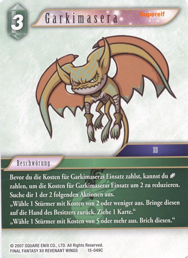 Final Fantasy Opus 15-049 C Garkimasera Wind