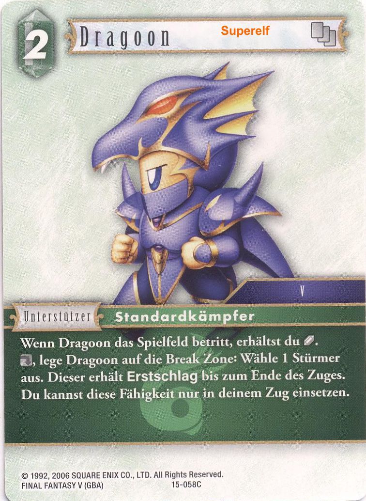 Final Fantasy Opus 15-058 C Dragoon Wind