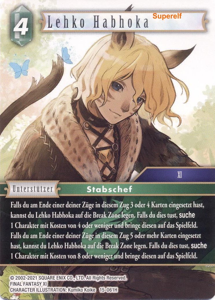 Final Fantasy Opus 15-061 H Lehko Habhoka Wind