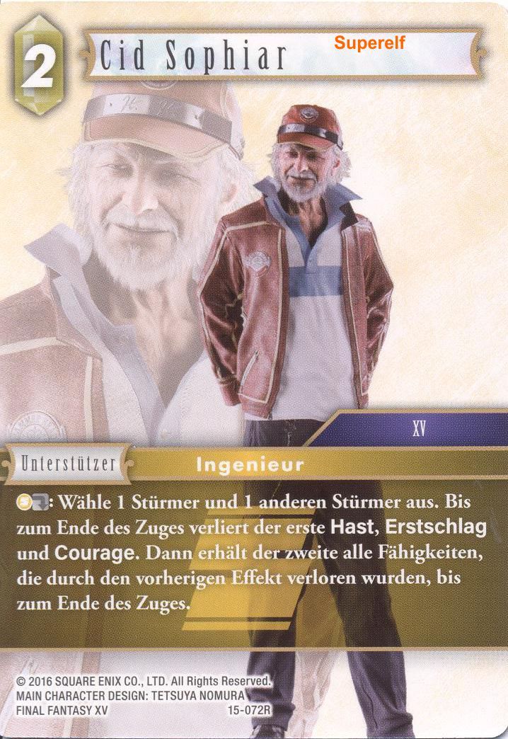 Final Fantasy Opus 15-072 R Cid Sophiar Erde