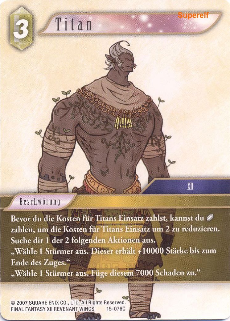 Final Fantasy Opus 15-076 C Titan Erde