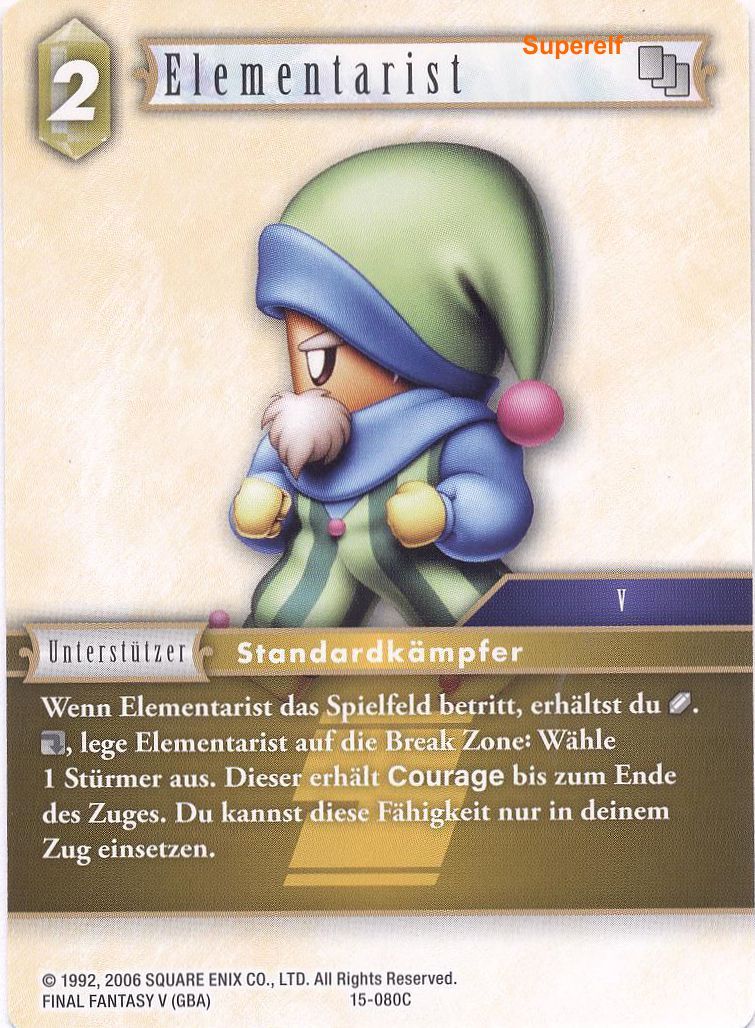 Final Fantasy Opus 15-080 C Elementarist Erde