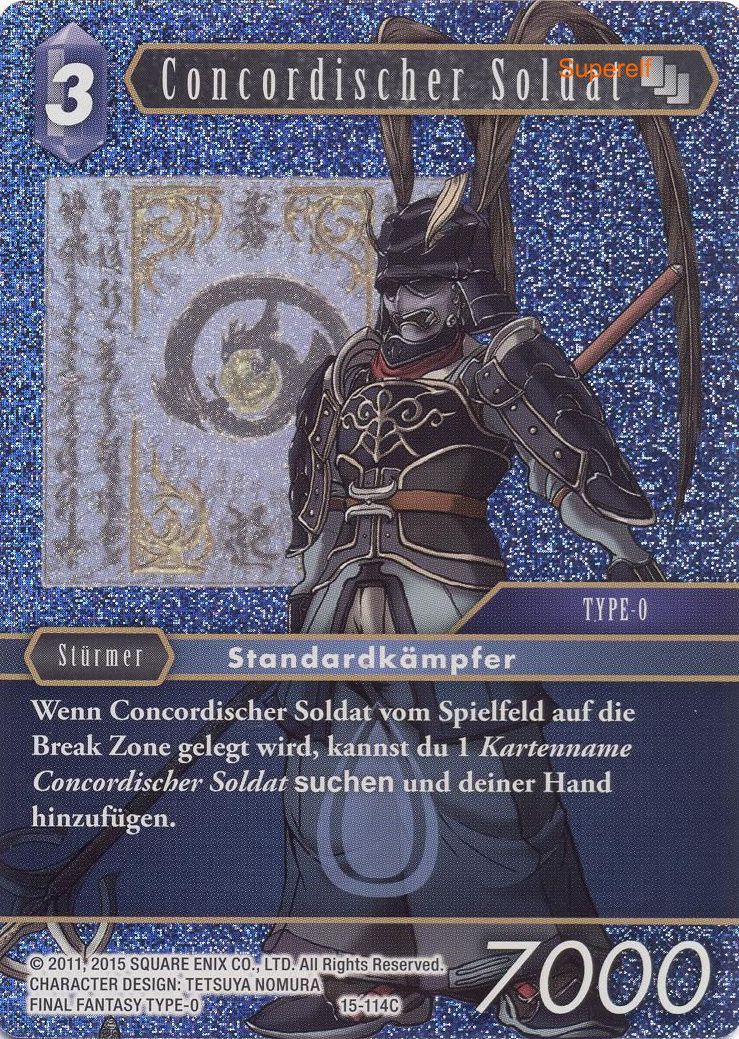 Final Fantasy Opus 15-114 C Concordischer Soldat Wasser