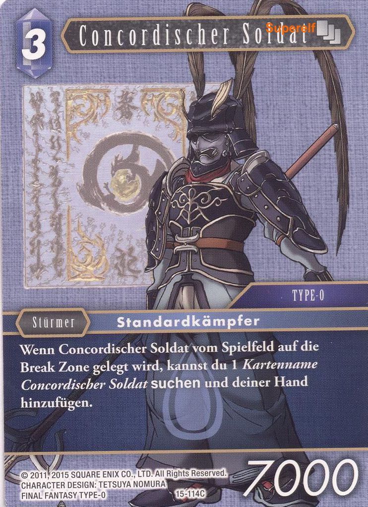 Final Fantasy Opus 15-114 C Concordischer Soldat Wasser
