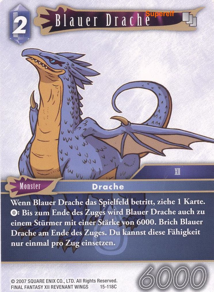 Final Fantasy Opus 15-118 C Blauer Drache Wasser