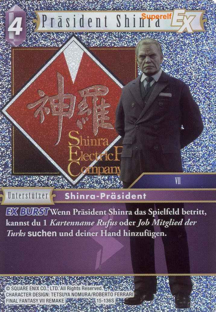 Final Fantasy Opus 15-136 S Präsident Shinra Blitz