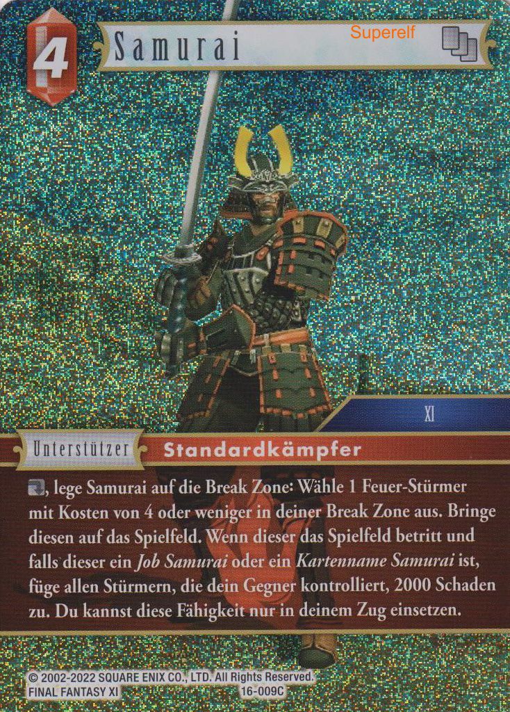 Final Fantasy Opus 16-009 C Samurai Feuer