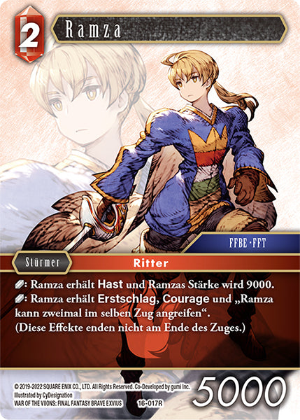 Final Fantasy Opus 16-017 R Ramza Feuer