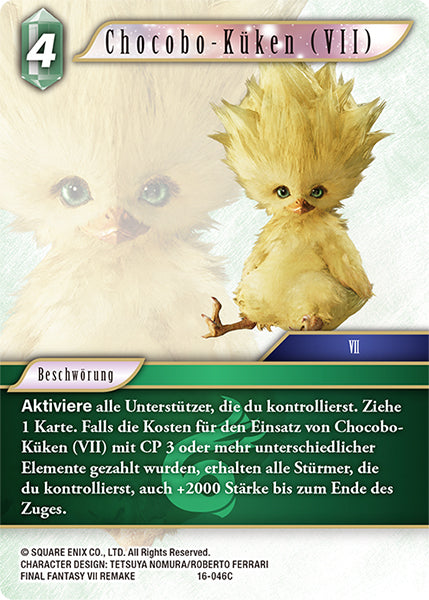 Final Fantasy Opus 16-046 C Chocobo Küken (VII) Wind