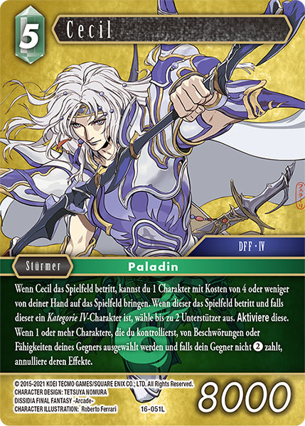 Final Fantasy Opus 16-051 L Cecil Wind