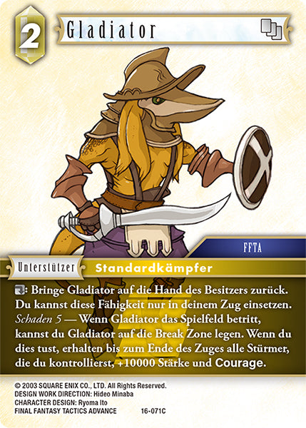 Final Fantasy Opus 16-071 C Gladiator Erde