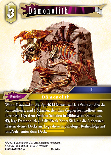 Final Fantasy Opus 16-078 C Dämonolith Erde