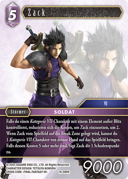Final Fantasy Opus 16-089 H Zack Blitz