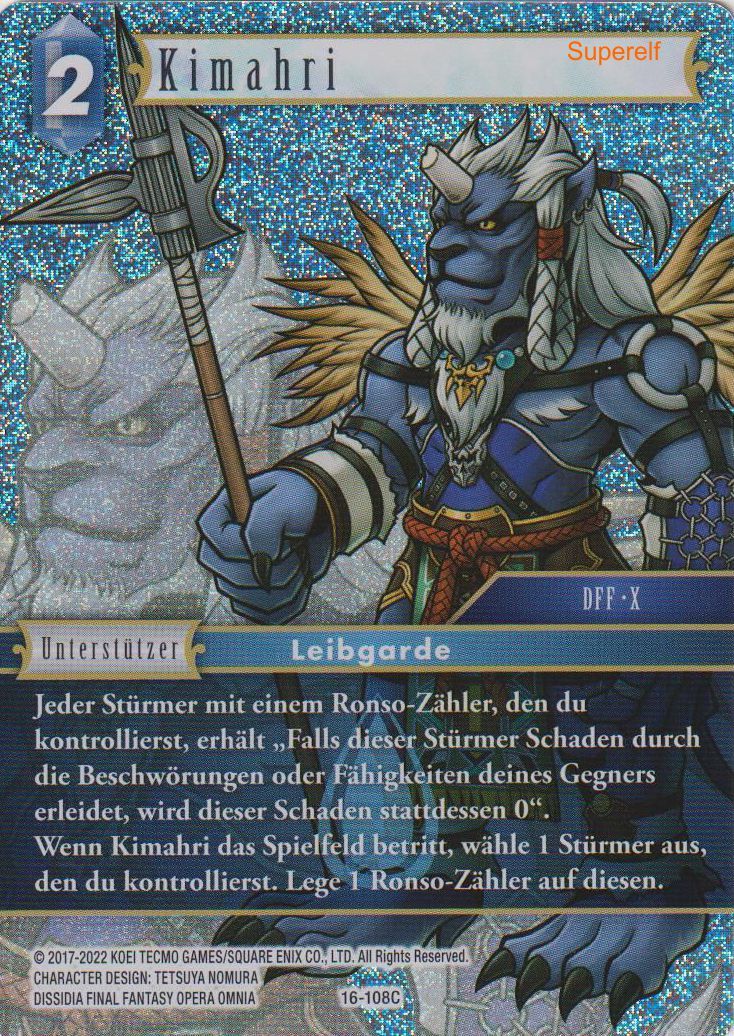 Final Fantasy Opus 16-108 C Kimahri Wasser